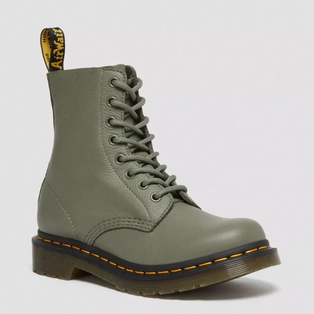 Dr. Martens Olive Combat Boots - Picture 3 of 11